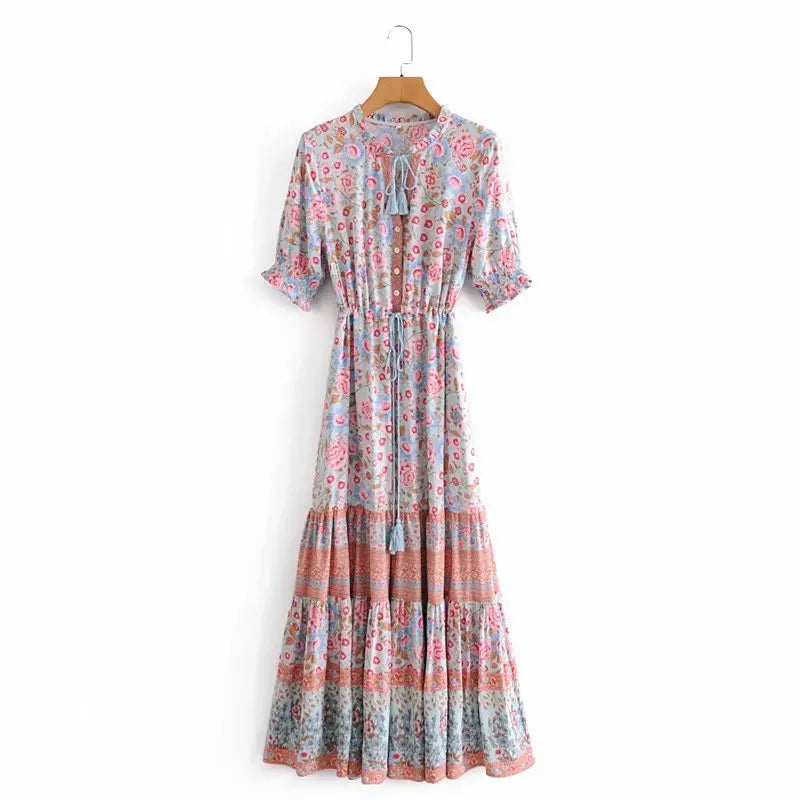 Floral Print ,Bohemian Maxi Dresses , Boho Dress