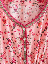 Load image into Gallery viewer, Mini Dress, Boho Sundress,Front Button Ruffles
