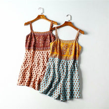 Load image into Gallery viewer, Floral Print ,Bohemian Beach Playsuit , Strapless Boho Bodysuit
