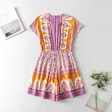 Load image into Gallery viewer, Floarl Print,Boho Bodysuits, Bohemian  Rompers Jumpsuit
