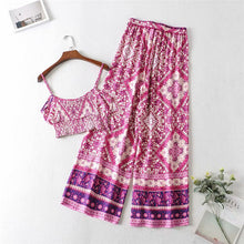 Load image into Gallery viewer, Boho Sets, Long Pants and Tops, Wild Flower

