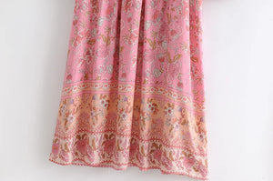Floral Print, Bohemian Maxi Dress ,Boho Dress