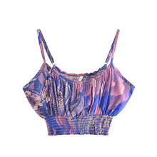 Load image into Gallery viewer, Star and Moon Floral,  Crop Tops,Boho Camis
