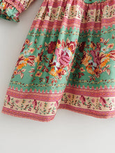 Load image into Gallery viewer, Mini Dress, Boho Sundress,Front Button Ruffles
