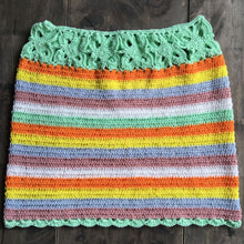 Load image into Gallery viewer, Colour Striped,Bohemian Mini Skirts,Boho Skirts

