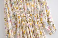 Load image into Gallery viewer, Lace-up Tassel, Boho Maxi Dress, Vintage Sundress
