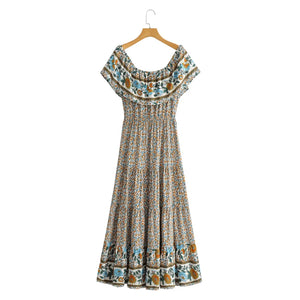 Floral Print , Bohemian Dress,Boho Maxi Dress
