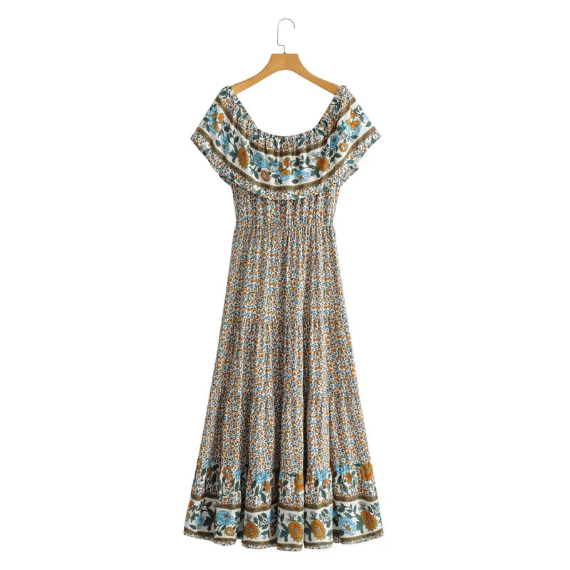 Floral Print , Bohemian Dress,Boho Maxi Dress