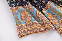 Load image into Gallery viewer, Multi Floral Print, Bohemian Kimono,Boho Robe Kimono
