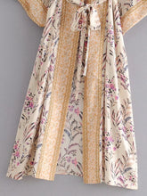 Load image into Gallery viewer, Boho Kimono,Bikini Cover-ups ,Gypsy Green Floral
