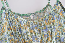 Load image into Gallery viewer, Boho Sets,Long Pants and Tops,Green Floral Print
