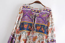 Load image into Gallery viewer, Floral Print, Bohemian Maxi Dress ,Boho Dress
