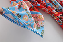Load image into Gallery viewer, Birds Floral Print Kimono,Boho Kimono,Bikini Cover-ups
