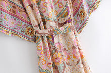 Load image into Gallery viewer, Peacock Print Kimono,Boho Kimono,Bohemian Style
