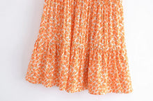 Load image into Gallery viewer, Leopard Floral Print  ,Bohemian Mini Dress,Boho Dresses
