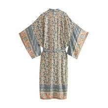 Load image into Gallery viewer, Boho Kimono , Bikini Cover-ups,Batwing Sleeve

