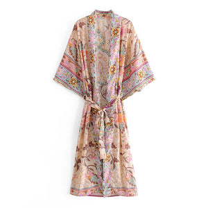 Peacock Print Kimono,Boho Kimono,Bohemian Style
