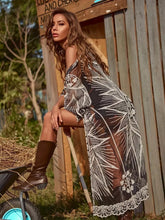 Load image into Gallery viewer, Sunflower Sexy See-through Lace Beach Kimono
