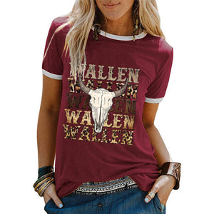 Wallen Vintage Print,Short Sleeve T-Shirt