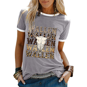 Wallen Vintage Print,Short Sleeve T-Shirt