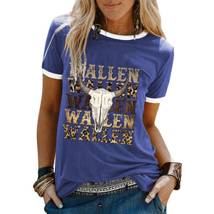 Wallen Vintage Print,Short Sleeve T-Shirt