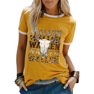 Wallen Vintage Print,Short Sleeve T-Shirt