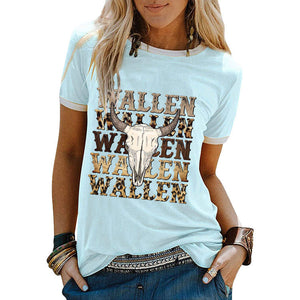 Wallen Vintage Print,Short Sleeve T-Shirt