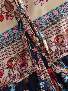 Multi Floral Print , Beach Bohemian , Boho Dress