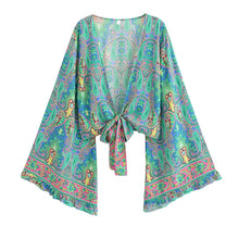 Load image into Gallery viewer, Wild Floral Print ,Short Kimono ,Bikini Cover-ups
