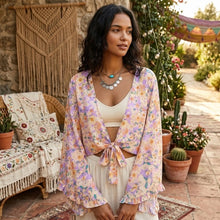 Load image into Gallery viewer, Bikini Cover-ups,Short Kimono ,Wild Floral
