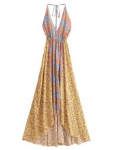 Load image into Gallery viewer, Wild Floral ,Open Back,Strapless Boho Dress
