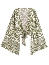 Load image into Gallery viewer, Wild Floral Print ,Short Kimono ,Bikini Cover-ups
