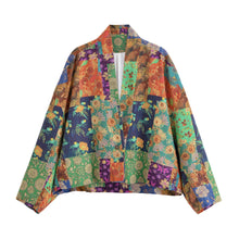 Load image into Gallery viewer, Linen Cotton ,Flowers Outwear Bohemian Jackets,Street Outerwear

