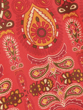 Load image into Gallery viewer, Bohemian Kimono, Boho Bikini Cover-ups,Red Floral
