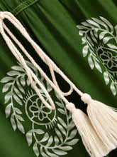 Load image into Gallery viewer, Ethnic Floral Long Sleeve Tassel Rayon Beach Bohemian maxi Dress
