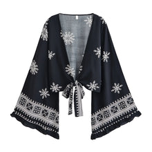 Load image into Gallery viewer, Wild Floral Print ,Boho Kimono,Bikini Cover-ups
