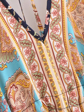 Load image into Gallery viewer, Wild Floral ,Open Back,Strapless Boho Dress
