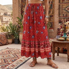 Load image into Gallery viewer, Boho Skirt, Maxi Skirt, Wild Flower
