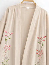 Load image into Gallery viewer, Flowers and Bees Embroidery, Beach Bohemian Kimono,Boho Bikini Cover-ups
