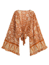 Load image into Gallery viewer, Wild Floral ,Short Kimono ,Bikini Boho Cover-ups

