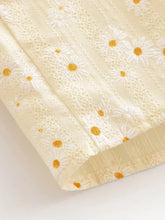 Load image into Gallery viewer, Daisy Floral Embroidery, Linen Cotton Shirts ,Boho Blusas
