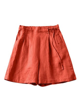 Load image into Gallery viewer, Solid Linen Cotton Shorts,Boho Shorts
