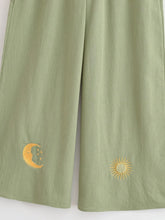 Load image into Gallery viewer, Sun and Moon Embroidery ,Bohemian Pants ,Boho Trousers
