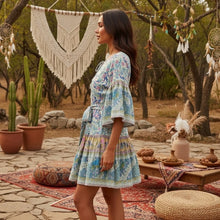 Load image into Gallery viewer, Mini Dress, Boho Sundress,Floral Print
