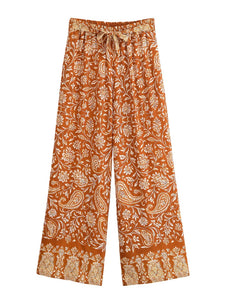 Floral Print ,Wide Leg Pants ,Boho Pants