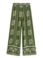 Load image into Gallery viewer, Purple Floral , Wide Leg Pants with Pockets ,Vacation Boho Pant
