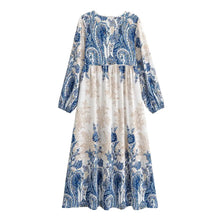 Load image into Gallery viewer, Floral Printed Long Bohemian Dress Beach Holiday Maxi Dress
