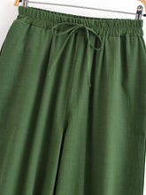 Load image into Gallery viewer, Sun Moon Embroidery ,Linen Cotton Baggy Pants ,Loose Yoga Trousers
