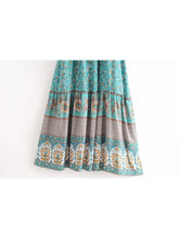 Load image into Gallery viewer, Floral Print Bat Sleeve Beach Bohemian Maxi Dresses Robe
