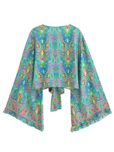 Load image into Gallery viewer, Wild Floral Print ,Short Kimono ,Bikini Cover-ups
